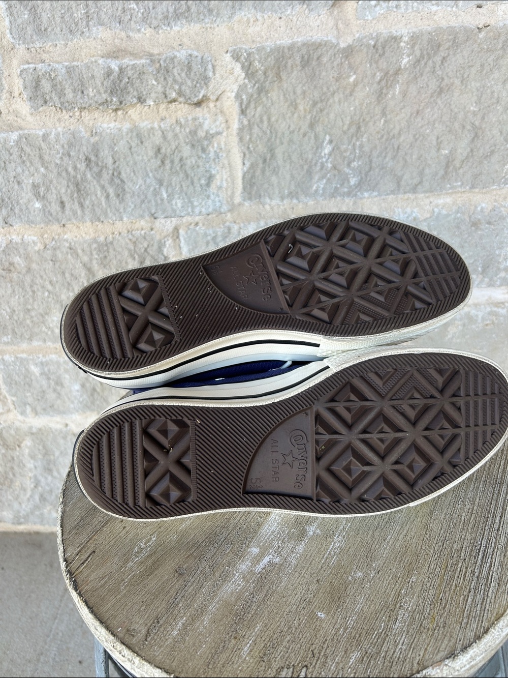 Navy Converse High Tops - Picture 4 of 5